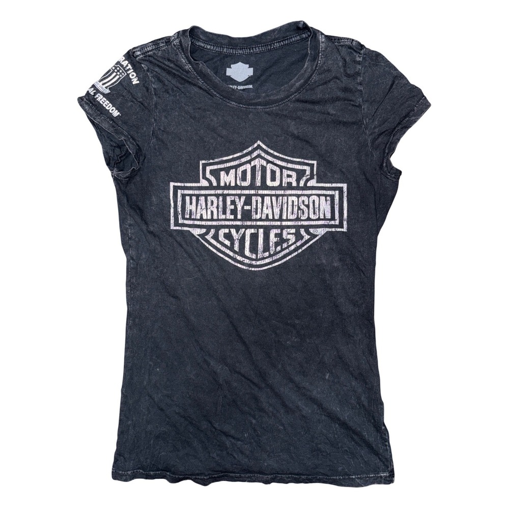 Harley Davidson Wounded Warrior Project Burnout Tee Biker Grunge Indie Sleaze